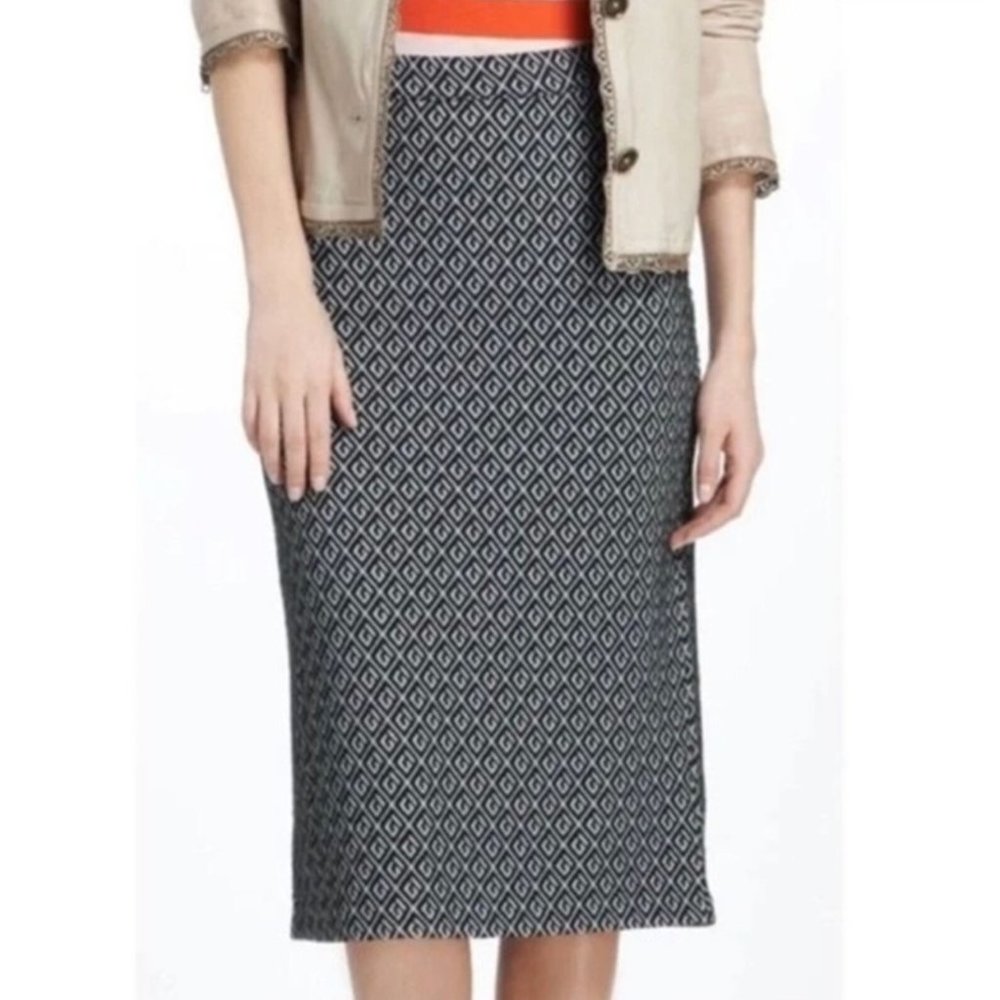 Maeve Patterned Knit Pencil Skirt, Size Small